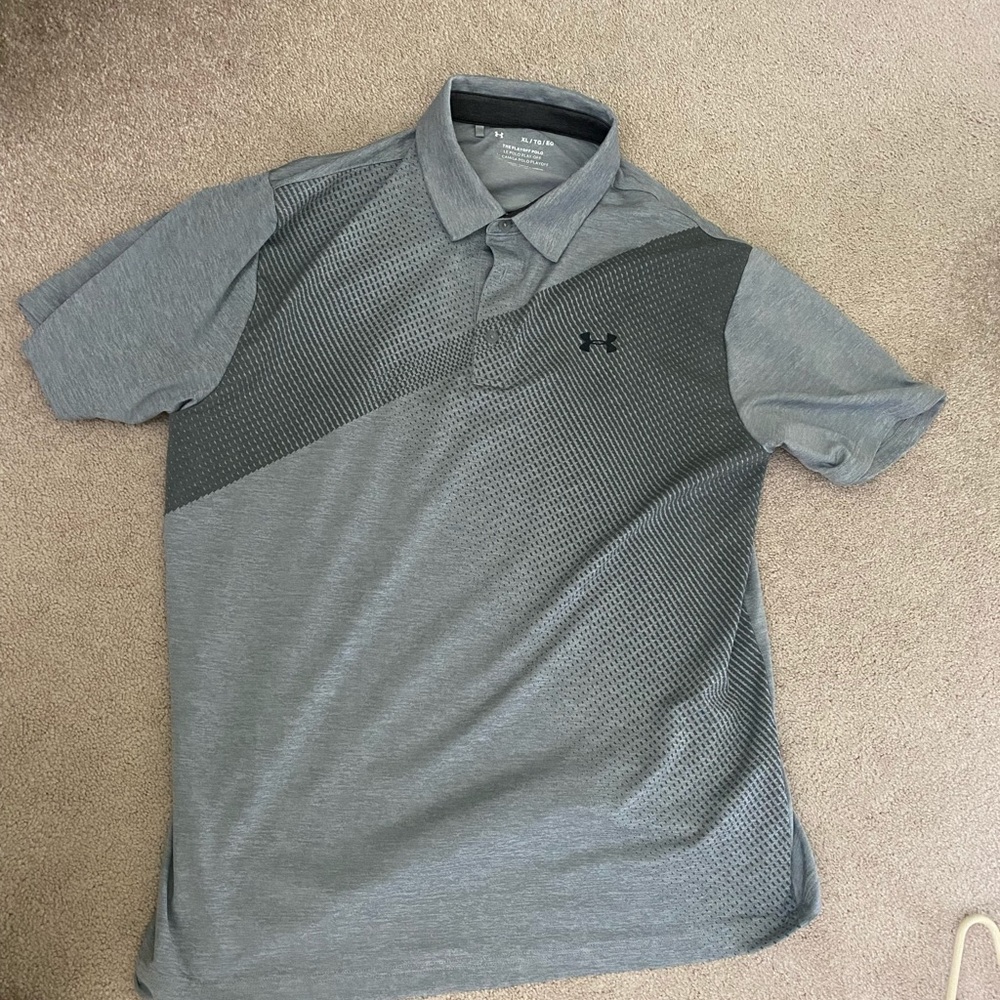 Men’s Under Amour grey polo XL